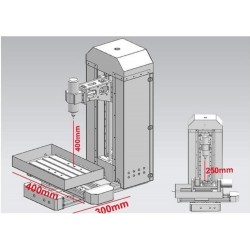 Gravēšanas un frēzēšanas iekārta 3040 2,2 kW 5D