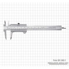 Штангенциркуль 100 x 0,05 мм, INOX, с узкими губками
