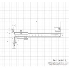 Caliper 100 x 0.05 mm, INOX, with narrow jaws 2