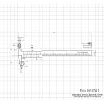 Bīdmērs 100 x 0,05 mm, INOX, ar šaurām spīlēm