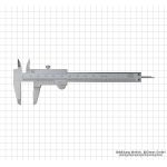 Штангенциркуль 100 х 0,02 мм, INOX, моноблок, регулировочный винт