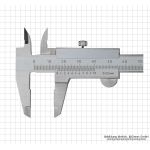 Штангенциркуль 100 х 0,02 мм, INOX, моноблок, регулировочный винт