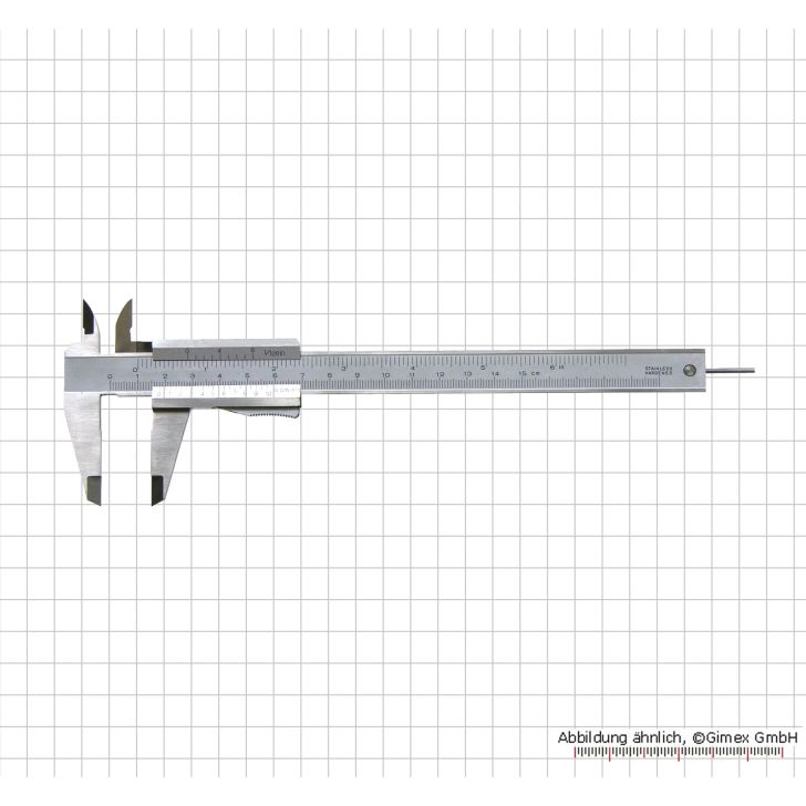 Caliper INOX, 150 x 0.05 mm / 6&quot; x 1/128&quot;