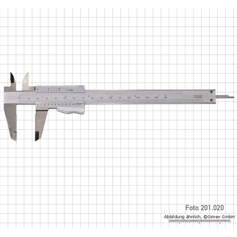 Bīdmērs INOX, 200 x 0,05 mm / 8" x 1/128"