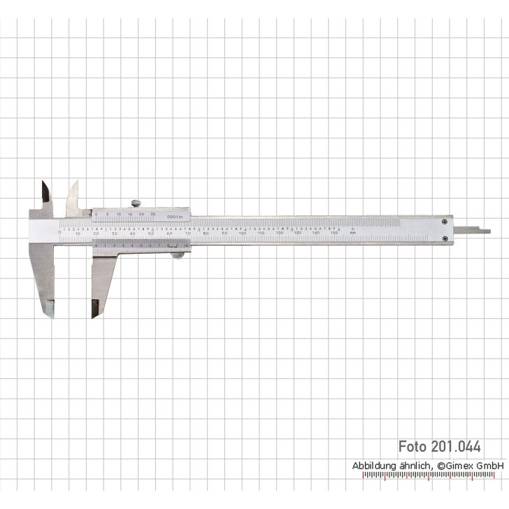 Bīdmērs INOX, 150 x 0,02 mm / 6" x 1/1000"