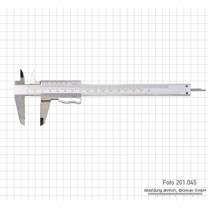 Caliper INOX, 200 x 0.02 mm / 8&quot; x 1/1000&quot;