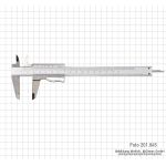 Caliper INOX, 300 x 0.02 mm / 12" x 1/1000"