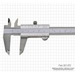 Caliper TOP, 150 x 0.02 mm / 6" x 1/1000"