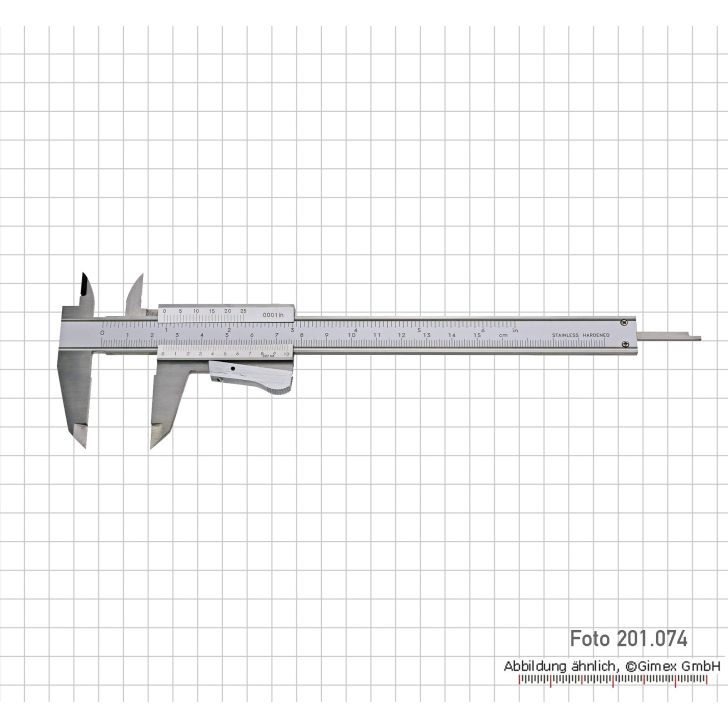 Bīdmērs TOP, 150 x 0,02 mm / 6" x 1/1000"