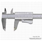 Штангенциркуль TOP, 150 x 0,02 мм / 6 x 1/1000 дюйма
