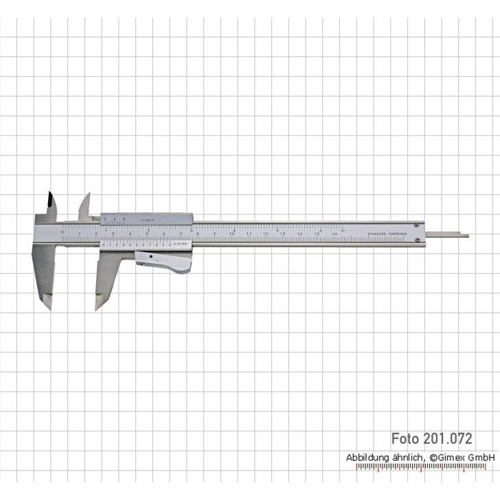 Caliper TOP, 200 x 0.05 mm / 8&quot; x 1/128&quot;