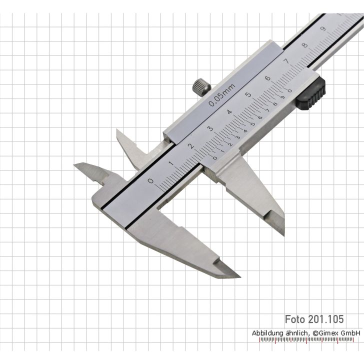 Caliper 200 x 0.05, INOX
