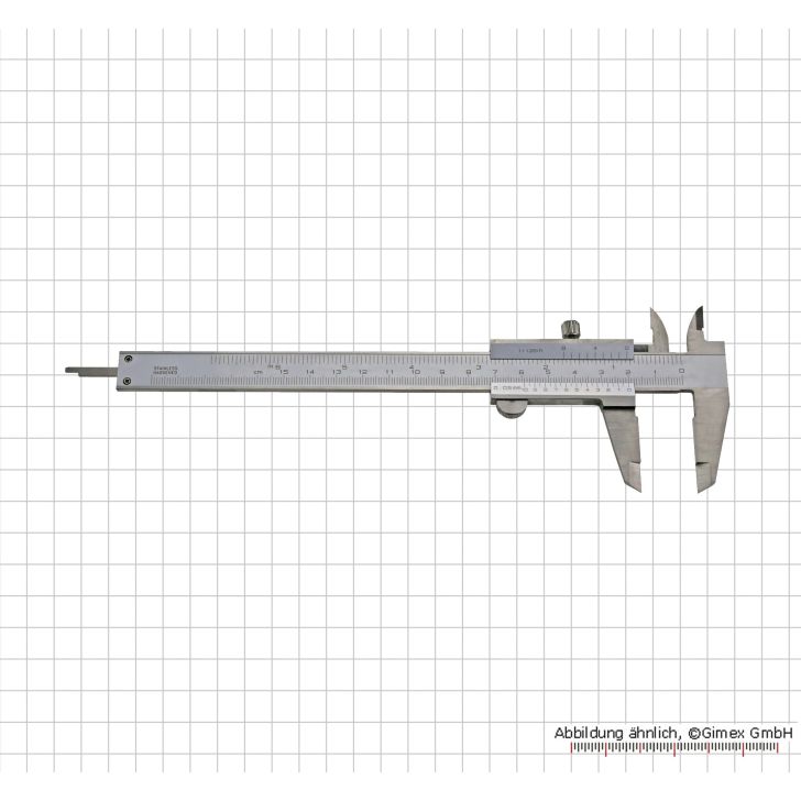 Bīdmērs DIN 862, INOX, 150 x 0,05 mm/6" x 1/128"