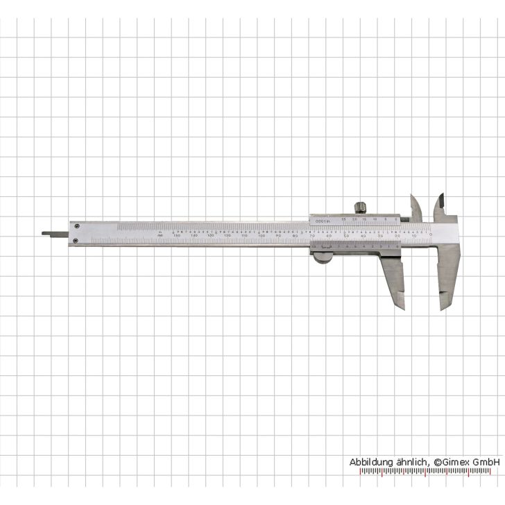 Caliper DIN 862, INOX, 150 x 0.02 mm/6&quot; x 1/1000&quot;