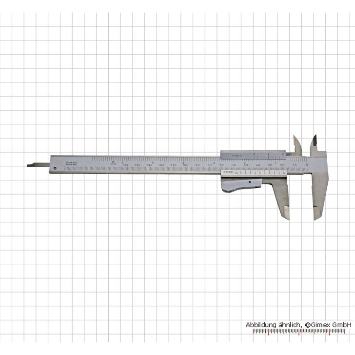 Caliper DIN 862, INOX, 150 x 0.05 mm/ 6&quot;x 1/128&quot;