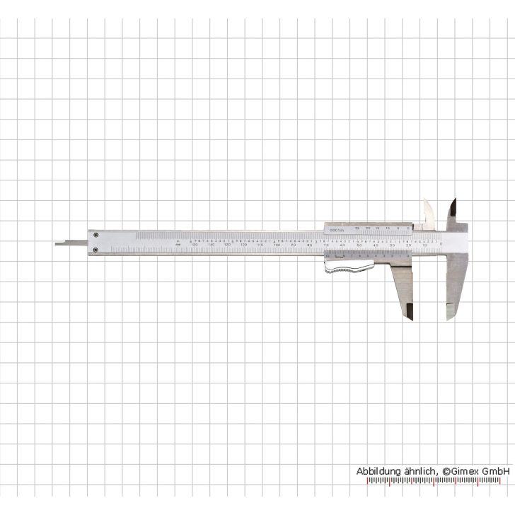 Caliper DIN 862, INOX, 150 x 0.02 mm/ 6&quot;x 1/1000&quot;