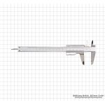 Caliper DIN 862, INOX, 150 x 0.02 mm/ 6"x 1/1000"