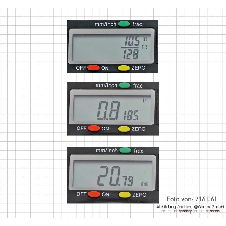 Digitālais bīdmērs ar FRAC displeju, 150 mm
