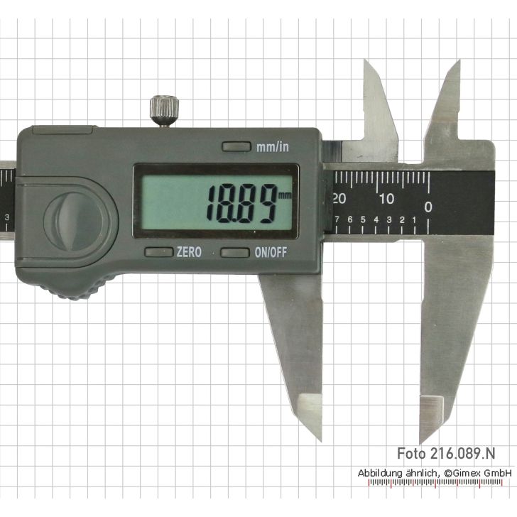 Digital caliper for left hand, 150 mm