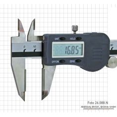 Digital caliper with roller, 150 mm (carbide surfaces)