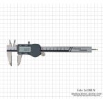 Digital caliper with roller, 150 mm (carbide surfaces)