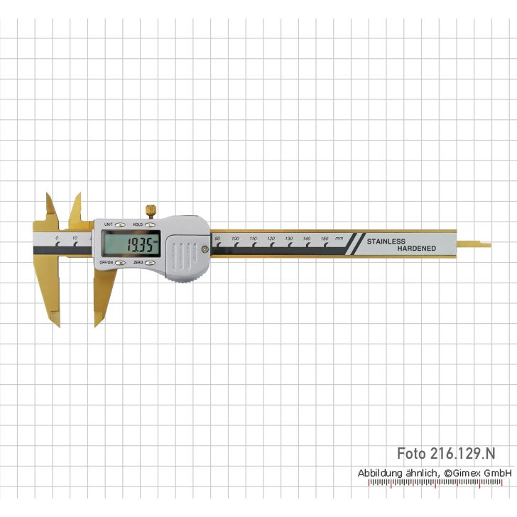 Digitālais bīdmērs 150 mm (alvas pārklājums)