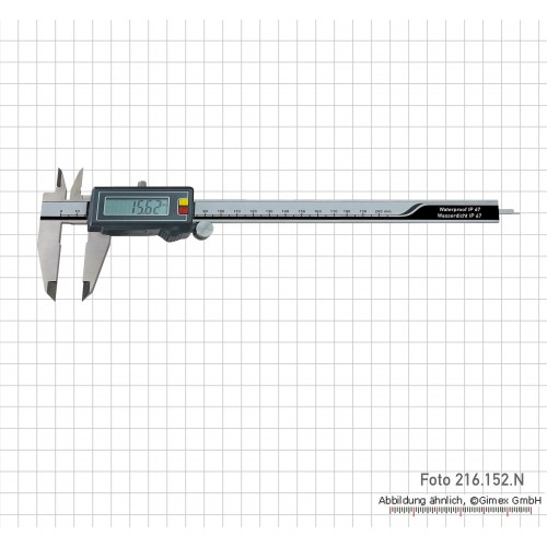 Digitālais bīdmērs 200 mm, IP 67