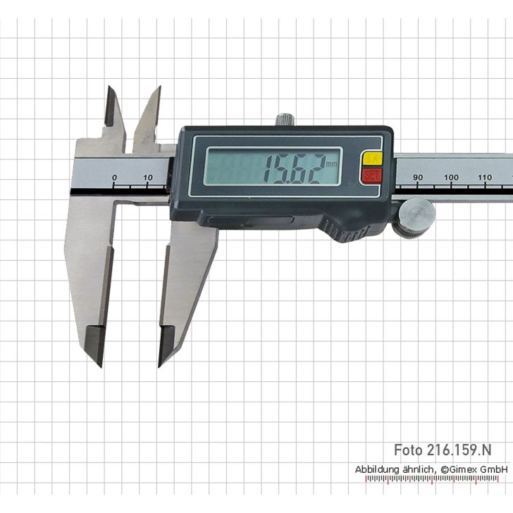 Digital caliper with carbide measuring surface 300 mm, IP 67