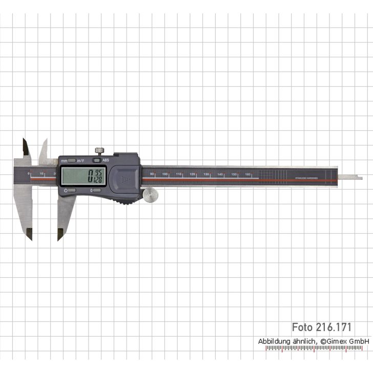 Digital caliper 300 mm, with frac display