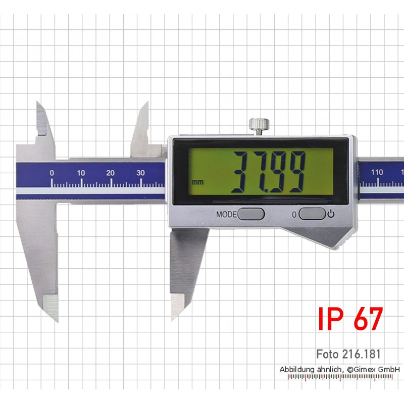 Digitālais bīdmērs IP 67, 300 mm, induktīvā mērīšanas sistēma