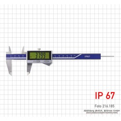 Digitālais bīdmērs IP 67, 150 mm, apaļa dziļuma stienis, induktīvā mērīšanas sistēma