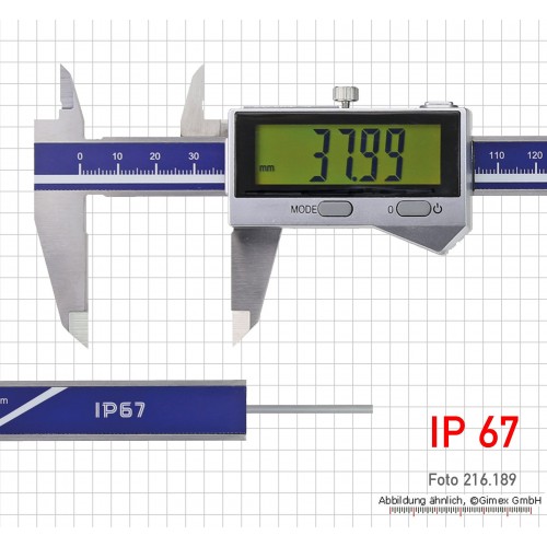 Digitālais bīdmērs IP 67, 150 mm, apaļa dziļuma josla, ar Bluetooth