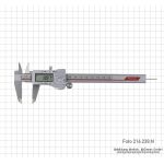 Digital caliper 150 mm, ABS, round