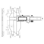 Digital caliper 0 - 1000 mm