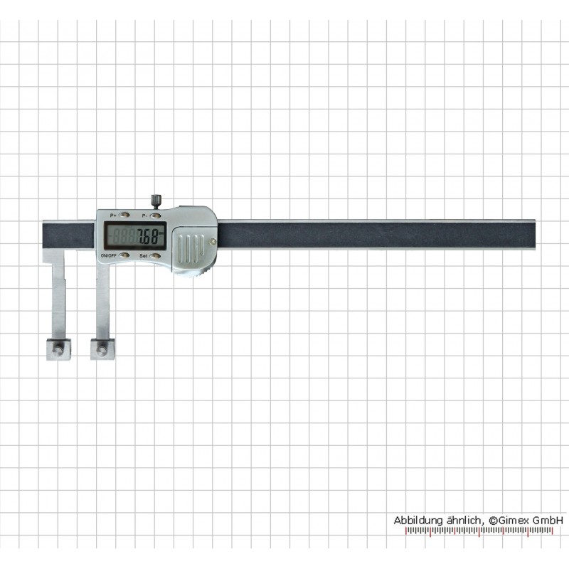 Digitālais bīdmērs 150 x 40 mm, ar atveri 5 mm, bez mēriem. padomi