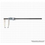 Digital caliper 500 x 150 mm, with 5 mm opening, without measurements. tips