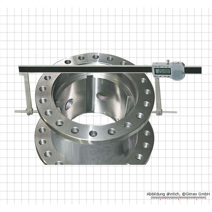 Digital caliper 500 x 150 mm, with 5 mm opening, without measurements. tips