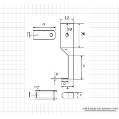 Meas. tips for digging. uni. caliper, with flat measures. faces, type 1-2 2