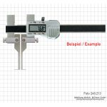 Meas. tips for digging. uni. caliper, with flat measures. faces, type 1-2