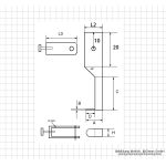 Meas. tips for digging. uni. caliper, with flat measures. faces, type 1-3