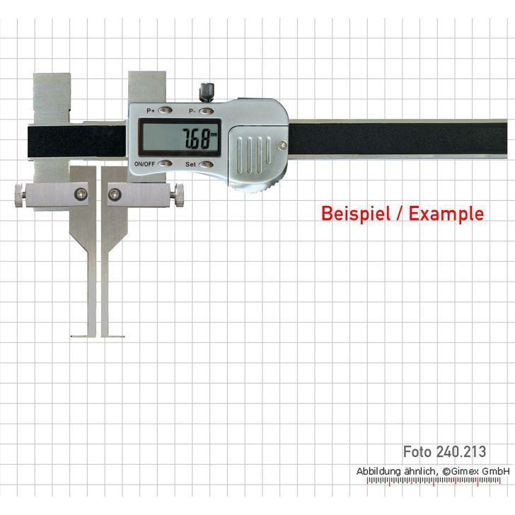 Meas. tips for digging. uni. caliper, with flat measures. faces, type 1-4