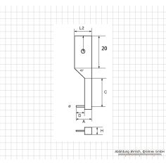 Meas. tips for digging. uni. caliper, with round measures. faces, type 2-2 2
