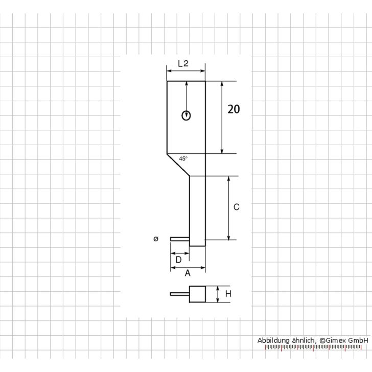 Meas. tips for digging. uni. caliper, with round measures. faces, type 2-2