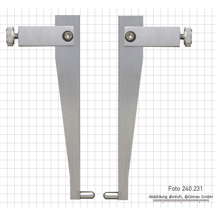 Meas. tips for digging. uni. caliper, with spherical measures. faces, type 3-1