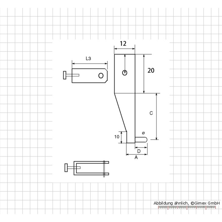 Meas. tips for digging. uni. caliper, with spherical measures. faces, type 3-1