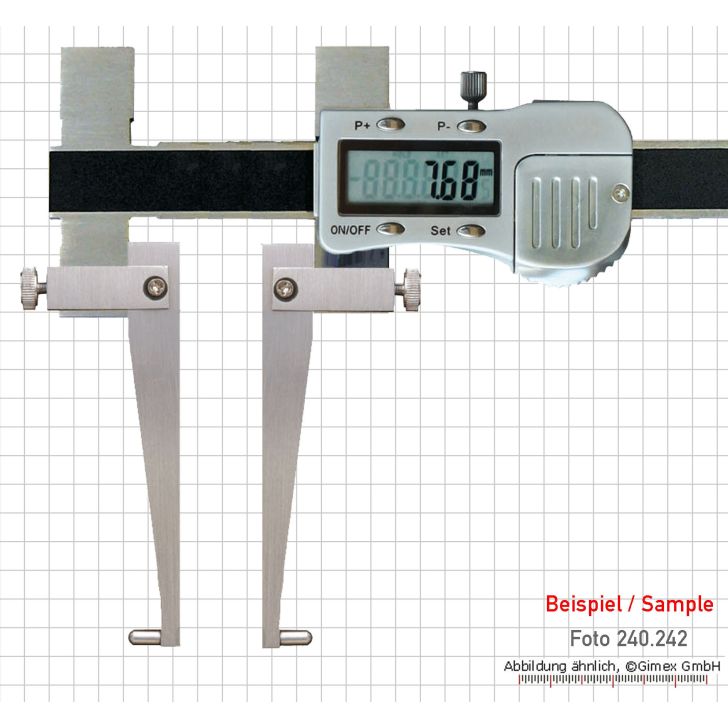 Meas. tips for digging. uni. caliper, with spherical measures. faces, type 4-1