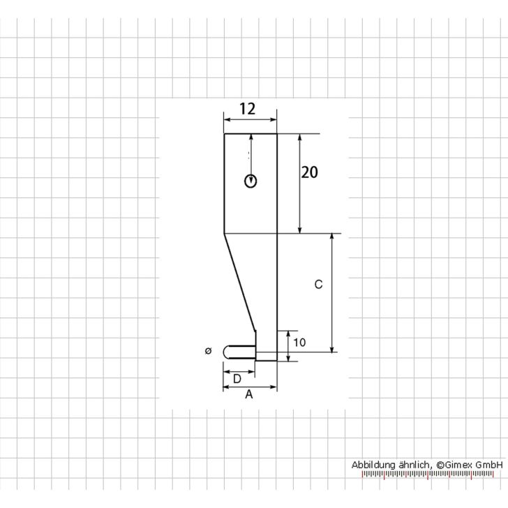 Meas. tips for digging. uni. caliper, with spherical measures. faces, type 4-2
