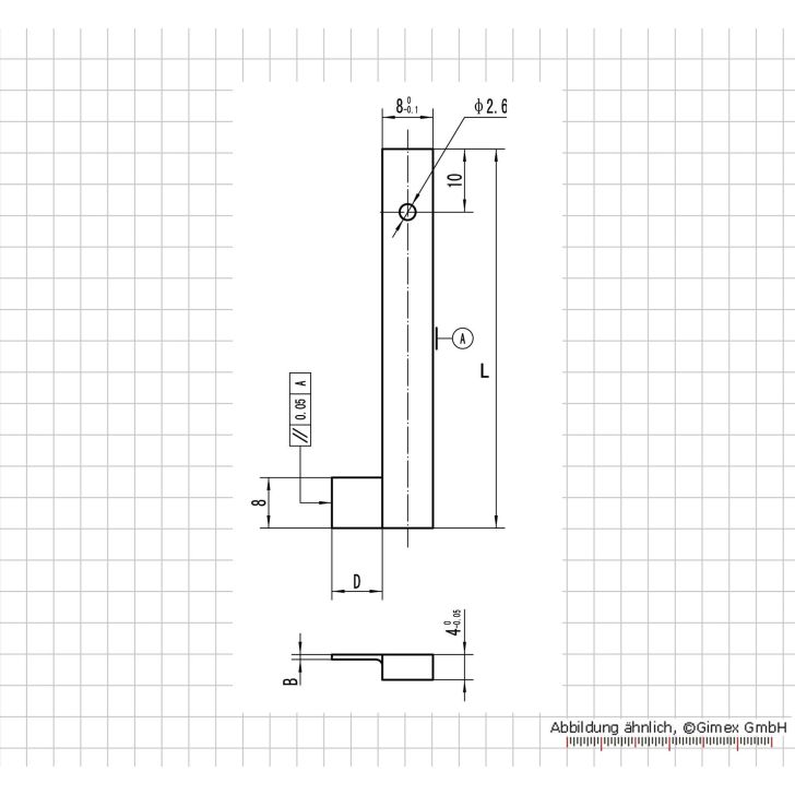 Meas. tips for digging. uni. caliper, with blade measuring surfaces