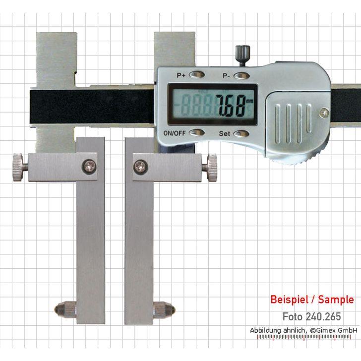 Meas. tips for digging. uni. caliper, scale indicator tip for measuring