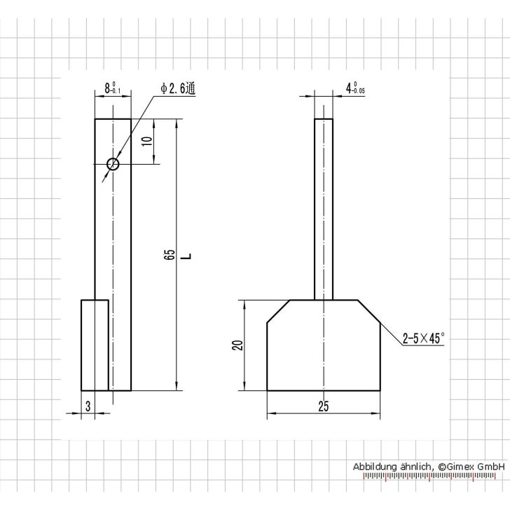Meas. tips for digging. uni. caliper, with large measuring face